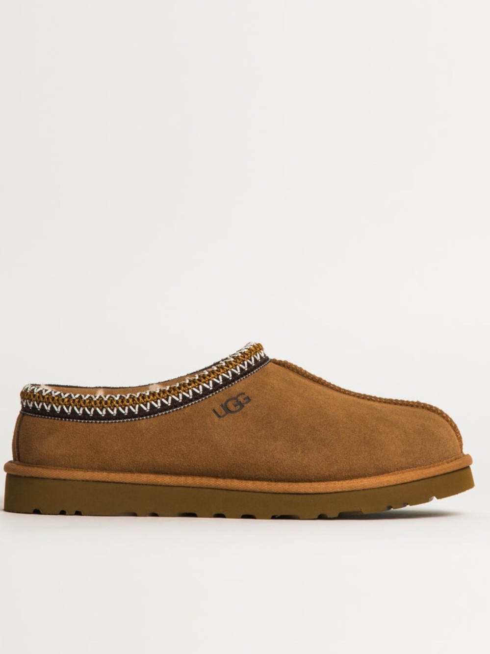 UGG Men's Slip-On Suede Clog in Chestnut Brown